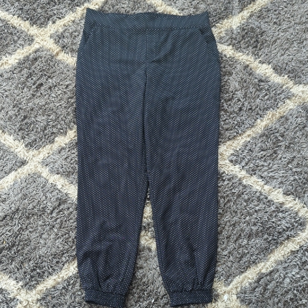 Ezy Wear By Chi Polka Dot Elastic Jogger Dress Pant Size Small